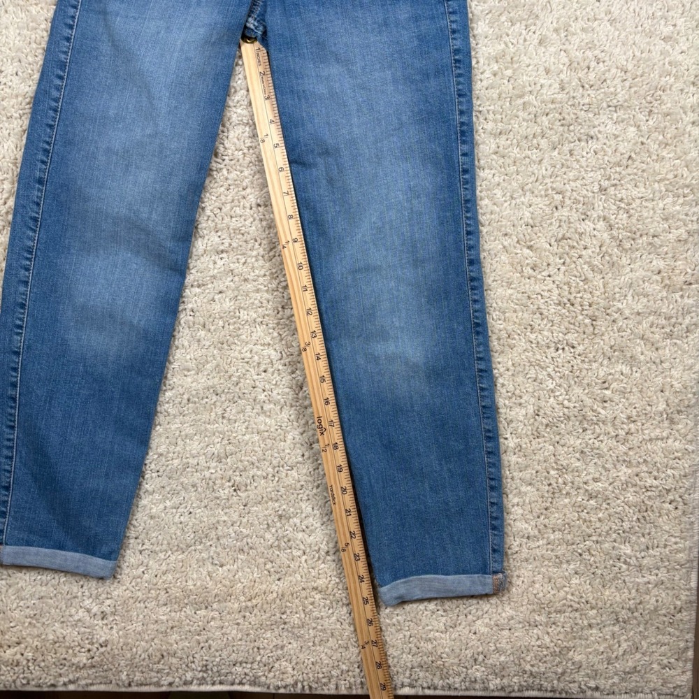 Abercrombie Kids Mid Rise Boyfriend Jeans Medium Wash Cuffed Casual Denim13/14 - Picture 2 of 6